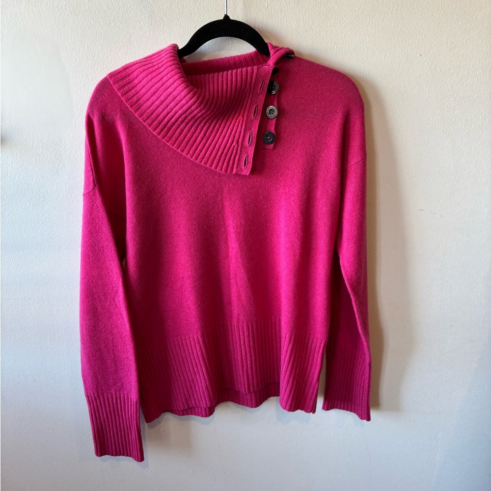 Cashmere Medium Anne Klein pink with cowl neck sweater